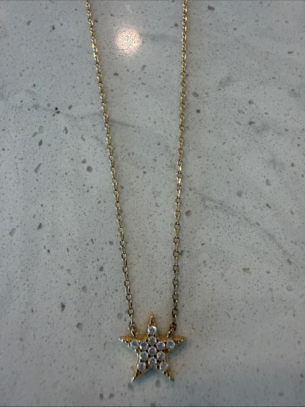 Amanda Deer Pavé Star Pendant Necklace, 14 karat gold-plated